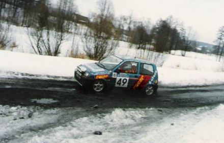 Marek Kaczmarek i Jacek Sikora - Fiat Cinquecento Abarth.